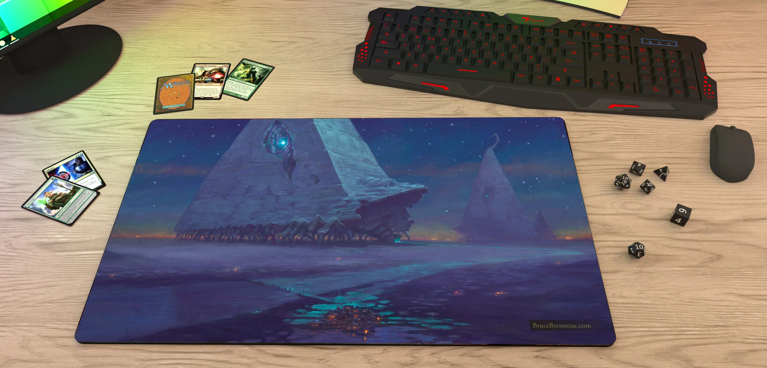 Signed 'Sulfurous Springs' Playmat — Bruce Brenneise